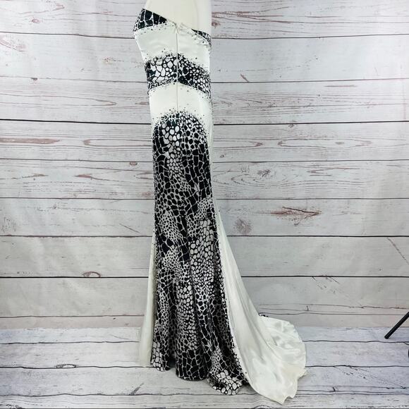 Night Moves animal print mermaid flare trumpet prom dress formal - Picture 11 of 16